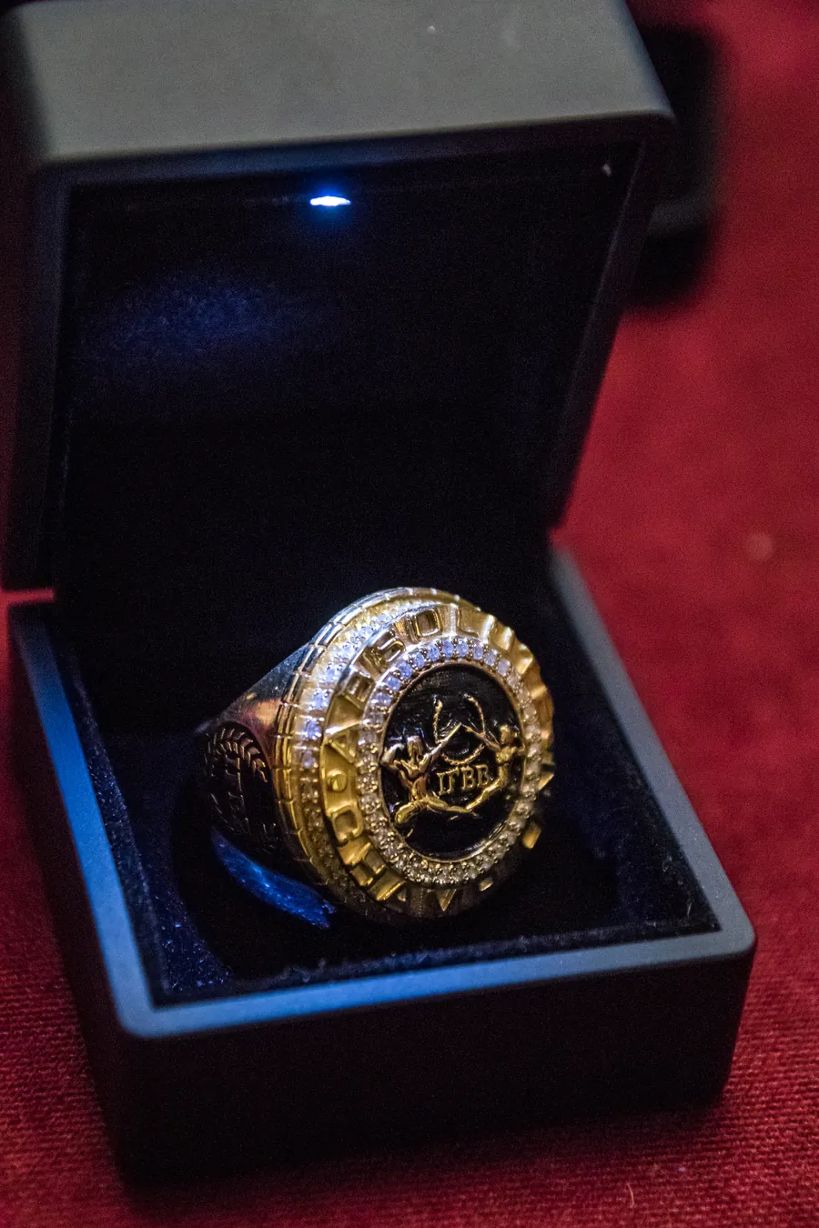 IFBB absolute champion ring in its case